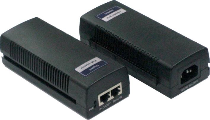 IEEE 802.3at 30W Gigabit PoE+ Injector / 1-port Midspan - Krysma